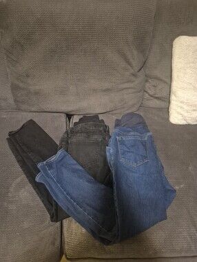 Two Pairs Of Full Panel Old Navy Maternity Jeans In Size 14